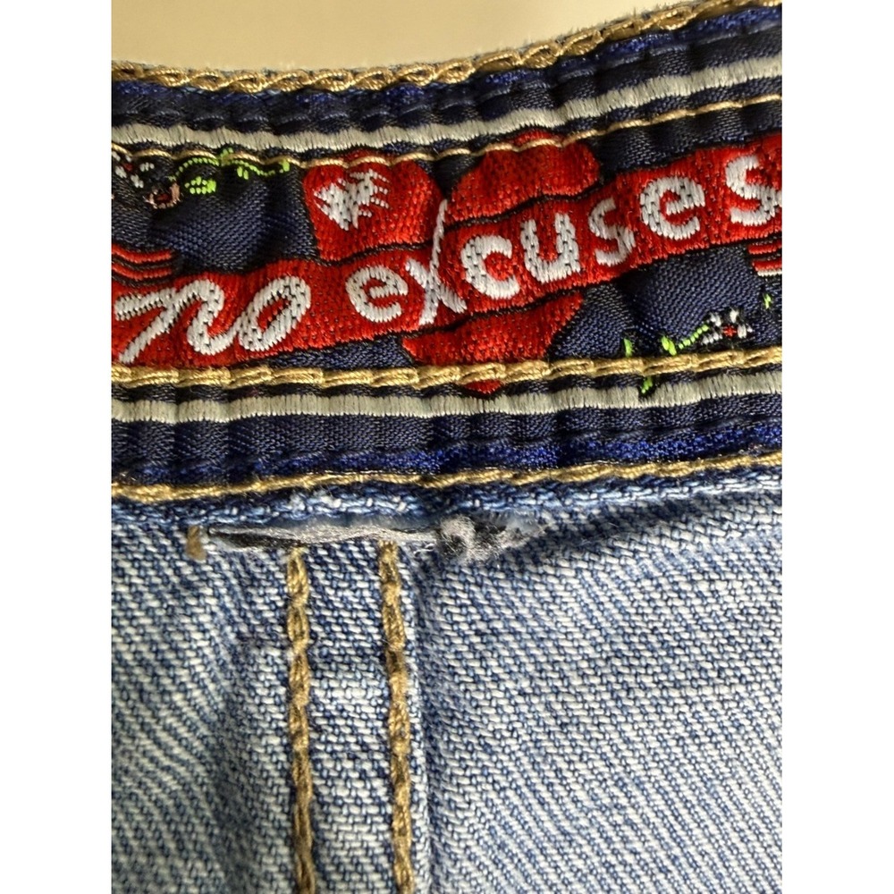 Vintage 90s Button Front Denim Mini Skirt High Waist Jean Skirt Size 4 - Picture 4 of 9